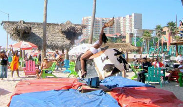 Riding the bull Spring Break in Rosarito